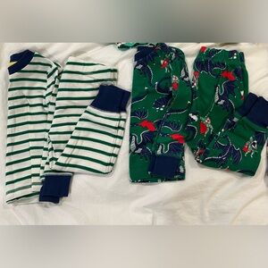 Mini Boden Green and Navy Dragon Pajama Set